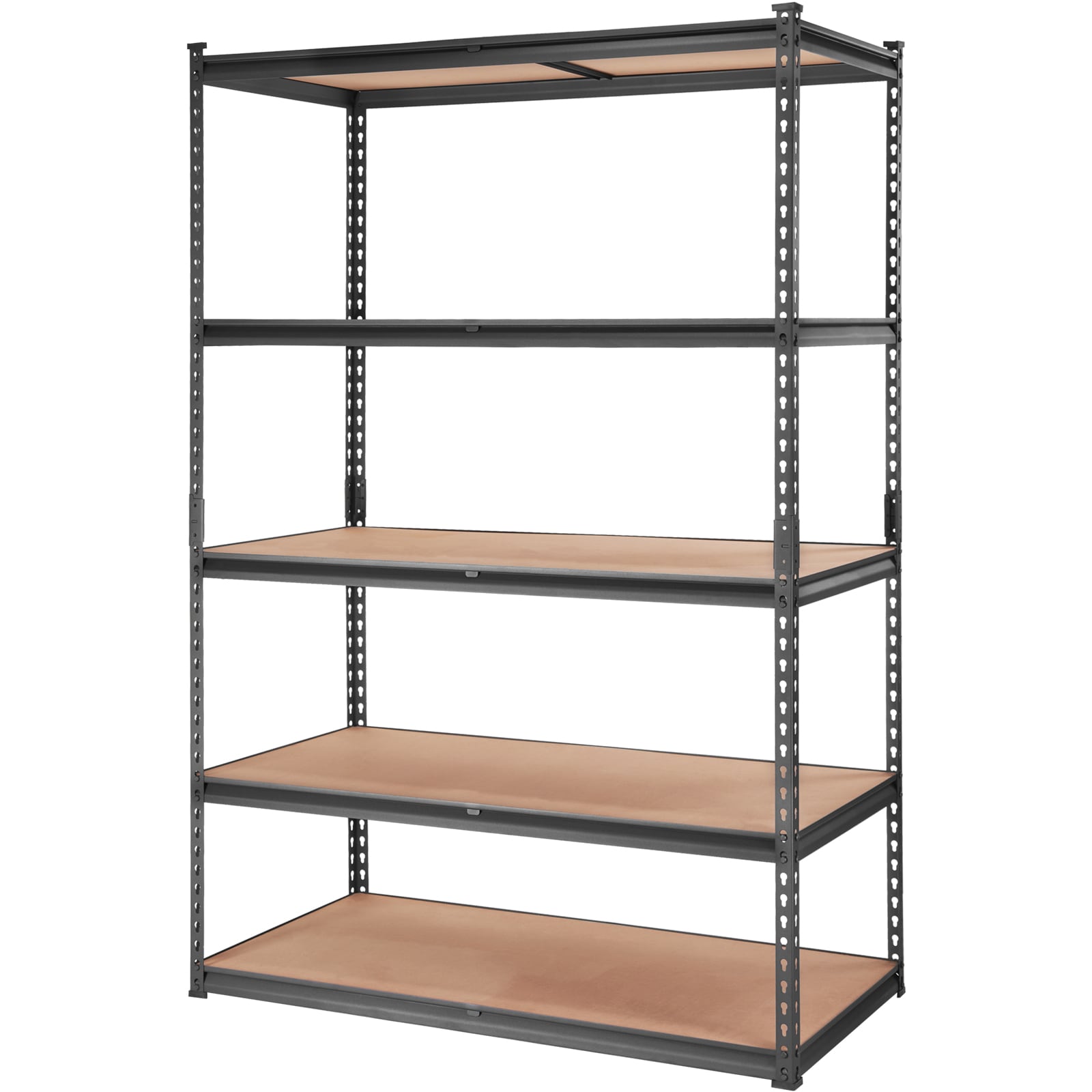 Heavy Duty Metal Storage Shelving Unit 5 Tier Adjustable Rack Black_voghion.com